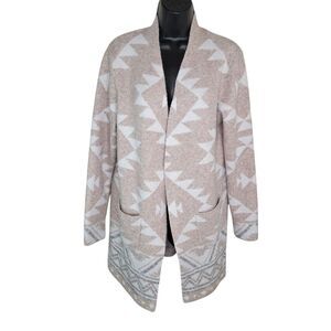 Frye Southwest Print Open Front Cardigan Sweater Medium